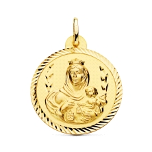 <STRONG>Medalla 28 mm Virgen del Carmen oro 18k helice</STRONG>. <STRONG>Medalla</STRONG> de la <STRONG>Virgen del Carmen</STRON