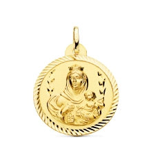 <STRONG>Medalla 26 mm Virgen del Carmen oro 18k helice</STRONG>. <STRONG>Medalla</STRONG> de la <STRONG>Virgen del Carmen</STRON