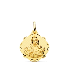 <STRONG>Medalla 20 mm Virgen del Carmen pandereta oro 18k</STRONG>. <STRONG>Medalla</STRONG> de la <STRONG>Virgen del Carmen</ST