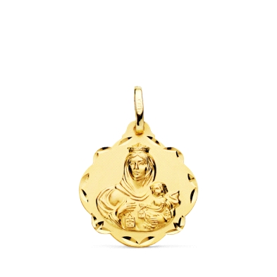 <STRONG>Medalla 20 mm Virgen del Carmen pandereta oro 18k</STRONG>. <STRONG>Medalla</STRONG> de la <STRONG>Virgen del Carmen</ST