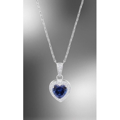 <STRONG>Collar Lotus mujer corazón zafiro LP3784-1/1</STRONG>. <STRONG>Gargantilla</STRONG> de <STRONG>mujer Lotus</STRONG> con 