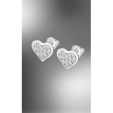 <STRONG>Pendiente Lotus corazones plata mujer LP3125-4/1</STRONG>. <STRONG>Pendientes</STRONG> para<STRONG> mujer</STRONG> con f