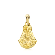 <STRONG>Medalla Virgen del Rocio 20 x 15 mm oro 18k</STRONG>. <STRONG>Medalla</STRONG> en<STRONG> silueta</STRONG> de la <STRONG