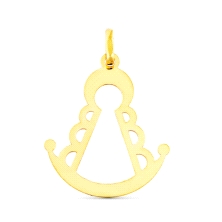 <STRONG>Medalla Virgen del Rocio 27 x&nbsp;22 mm oro 18k silueta</STRONG>.&nbsp;Bonito <STRONG>colgante</STRONG> de la <STRONG>s