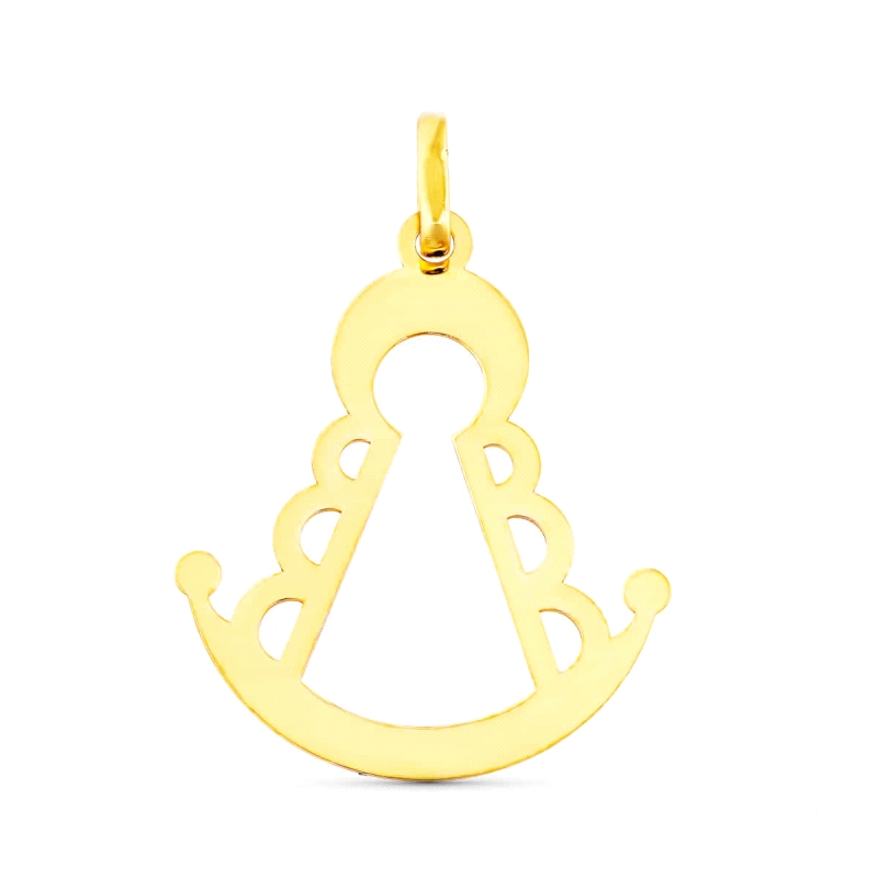 <STRONG>Medalla Virgen del Rocio 27 x&nbsp;22 mm oro 18k silueta</STRONG>.&nbsp;Bonito <STRONG>colgante</STRONG> de la <STRONG>s