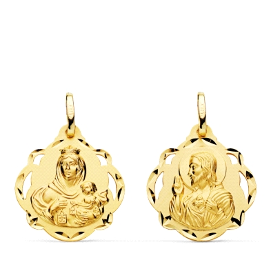 <STRONG>Medalla 20 mm escapulario calada oro 18k</STRONG>. Medalla <STRONG>escapulario</STRONG> de la <STRONG>Virgen del Carmen<