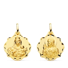 <STRONG>Medalla 20 mm escapulario pandereta oro 18k</STRONG>. Medalla <STRONG>escapulario</STRONG> con forma de<STRONG> panderet