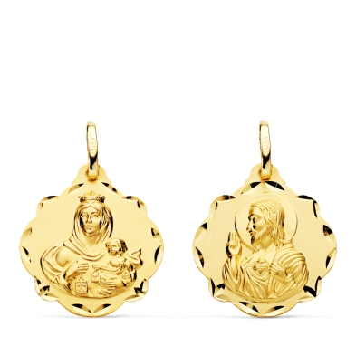 <STRONG>Medalla 20 mm escapulario pandereta oro 18k</STRONG>. Medalla <STRONG>escapulario</STRONG> con forma de<STRONG> panderet <STRONG>Medalla 20 mm escapulario pandereta oro 18k</STRONG>. Medalla <STRONG>escapulario</STRONG> con forma de<STRONG> panderet