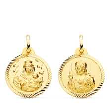 <STRONG>Medalla&nbsp;20 mm escapulario oro 18k helice</STRONG>. Medalla <STRONG>escapulario</STRONG> de&nbsp;<STRONG>20 mm</STRO