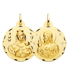 <STRONG>Medalla 28 mm escapulario oro 18k tallas</STRONG>. <STRONG>Medalla</STRONG> de <STRONG>escapulario Virgen del Carmen</ST
