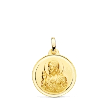 <STRONG>Medalla 18 mm Corazón de Jesús oro 18k bisel</STRONG>. Medalla del Sagrado<STRONG> Corazón de Jesús</STRONG> fabricada e