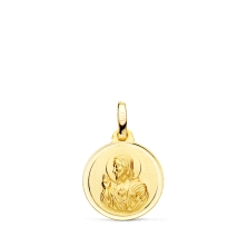 <STRONG>Medalla 14 mm Corazón de Jesús oro 18k bisel</STRONG>. Medalla del <STRONG>Sagrado Corazón de Jesús</STRONG> con un diam