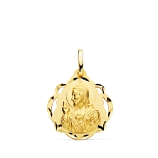 <STRONG>Medalla&nbsp;20 mm Corazón de Jesús calada oro 18k</STRONG>. Medalla del <STRONG>Sagrado Corazón de Jesús</STRONG> con f