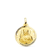 <STRONG>Medalla 18 mm Corazón de Jesús calada oro 18k helice</STRONG>. Medalla del <STRONG>Sagrado Corazón de Jesús</STRONG> con