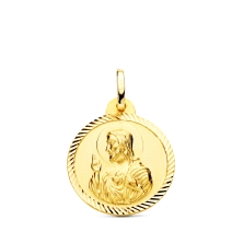 <STRONG>Medalla&nbsp;20 mm Corazón de Jesús oro 18k helice</STRONG>. Medalla&nbsp;<STRONG>Corazón de Jesús</STRONG> con un diame