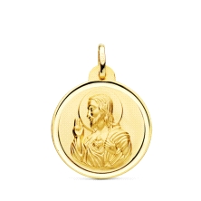 <STRONG>Medalla 24 mm corazóm de Jesús oro 18k bisel</STRONG>. Medalla <STRONG>Corazón de Jesús</STRONG> fabricada en <STRONG>or
