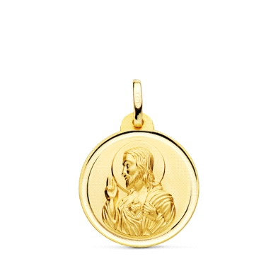 <STRONG>Medalla 20 mm Corazón de Jesús oro 18k bisel</STRONG>. Medalla <STRONG>Corazón de Jesús</STRONG> con acabado matiza <STRONG>Medalla 20 mm Corazón de Jesús oro 18k bisel</STRONG>. Medalla <STRONG>Corazón de Jesús</STRONG> con acabado matiza