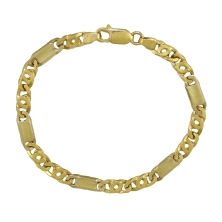 <STRONG>Pulsera hombre oro amarillo y blanco 6mm</STRONG><BR>Esta <STRONG>pulsera para hombre</STRONG> de diseño italiano está f