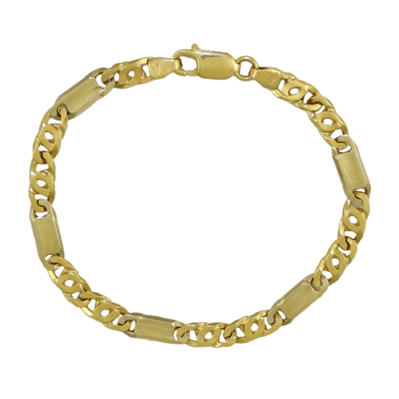 <STRONG>Pulsera hombre oro amarillo y blanco 6mm</STRONG><BR>Esta <STRONG>pulsera para hombre</STRONG> de diseño italiano está f
