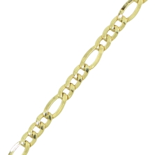 <STRONG>Pulsera oro eslabones 3x1</STRONG> 4.50 mm <BR><STRONG>Pulsera de hombre oro 3x1</STRONG>. El ancho del eslabon es de 4.