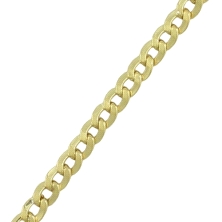 <STRONG>Pulsera barbada de oro ancho 4.5 mm <BR></STRONG>Esta<STRONG> pulsera de hombre oro</STRONG> tiene los eslabones barbado