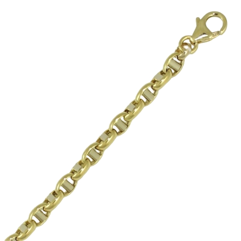 <STRONG>Pulsera de hombre eslabones bicolor 3 mm<BR>Pulsera para hombre bicolor</STRONG>, el ancho de los eslabones es de 3 mm y