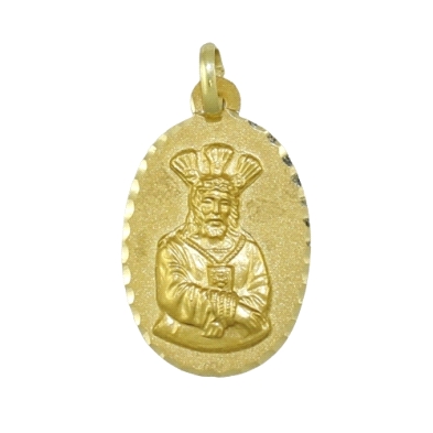 <STRONG>Medalla Cautivo 25 x 18 mm oro amarillo 18k</STRONG>. <STRONG>Medalla ovalada</STRONG> de Nuestro Padre Jesús <STRONG>Ca