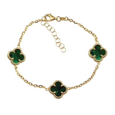 <STRONG>Pulsera mujer malaquita oro amarillo 18k</STRONG>. <STRONG>Pulsera</STRONG> para <STRONG>mujer</STRONG> fabricada en <ST
