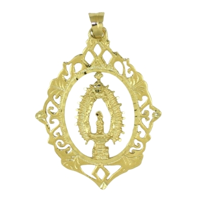 <STRONG>Medalla Virgen de la Fuensanta Coin 41 x 31 mm oro 18k filigranas</STRONG>. Medalla de la Virgen de la Fuensanta de Coín <STRONG>Medalla Virgen de la Fuensanta Coin 41 x 31 mm oro 18k filigranas</STRONG>. Medalla de la Virgen de la Fuensanta de Coín