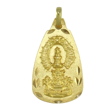 <STRONG>Medalla Virgen de la Fuensanta Coín 25 x 15 mm oro 18k</STRONG>. Medalla de la Virgen de la Fuensanta de Coín con un tam