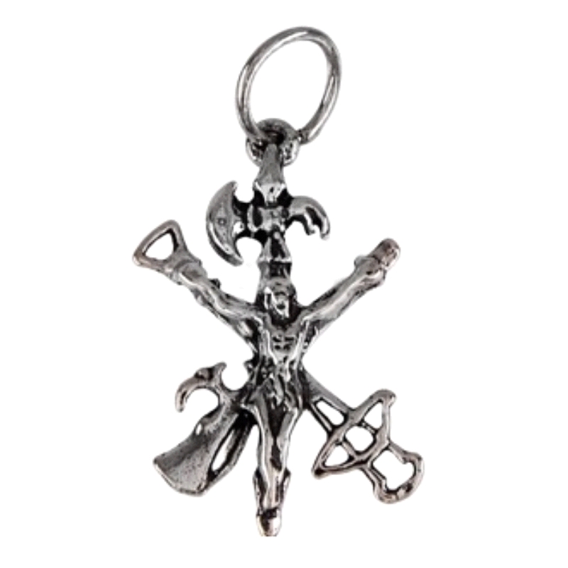 Cristo de la Legion, tamaño 44 mm. de largo y 25 mm. de ancho.<BR>Fabricado en plata de 1ª Ley.
