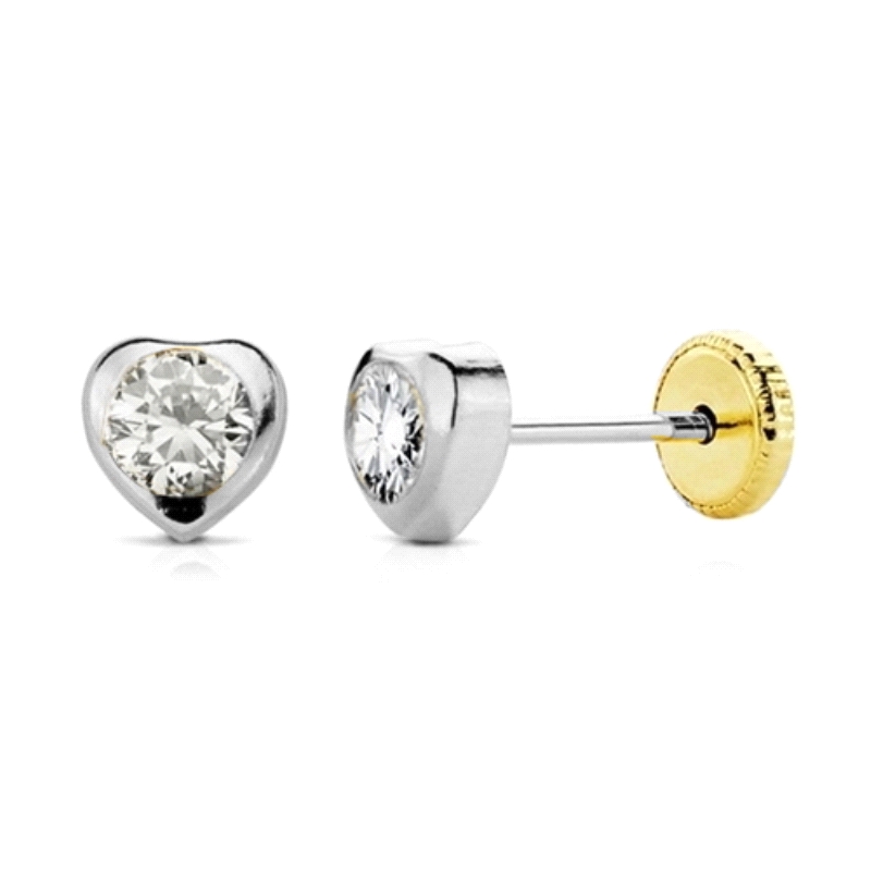<P><STRONG>Pendiente oro blanco niña</STRONG> corazón 6 mm. <STRONG>Pendiente de niña</STRONG> corazón de <STRONG>oro blanco. Pe