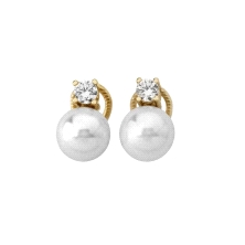 <STRONG>Pendiente dorado perla Majorica 08616.01.1.E00.000.1</STRONG>. Pendientes para mujer tu y to<STRONG> perla Maj