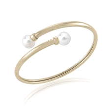 <STRONG>Pulsera perla Majorica acero 16000.01.B.B58.000.1</STRONG>. Pulsera Majorica para mujer lisa con topes, con dos&nbsp;<ST