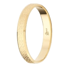 <STRONG>Alianza 9 kilates amarilla 3mm plana diamantada <BR>Alianza oro 9 kilates</STRONG> 3mm con acabado diamantado<BR>F