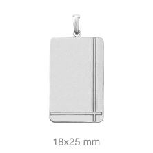<STRONG>Chapa plata 25 x 18 mm</STRONG>. <STRONG>Chapa</STRONG> fabricada en <STRONG>plata</STRONG> de primera ley rodiada. Su a