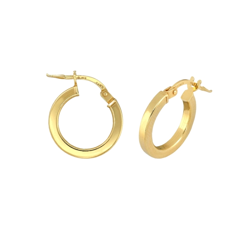 <STRONG>Pendientes aro oro 9k 14 mm tabla</STRONG>. Pendientes <STRONG>aro&nbsp;tabla</STRONG> con un diámeto de<STRONG> 14 mm</