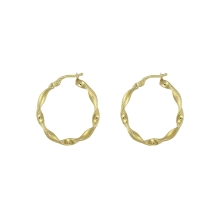 <STRONG>Pendientes aro oro 9k 15 mm rizados</STRONG>. Estos bonitos <STRONG>aros</STRONG> son <STRONG>rizados</STRONG> con una p