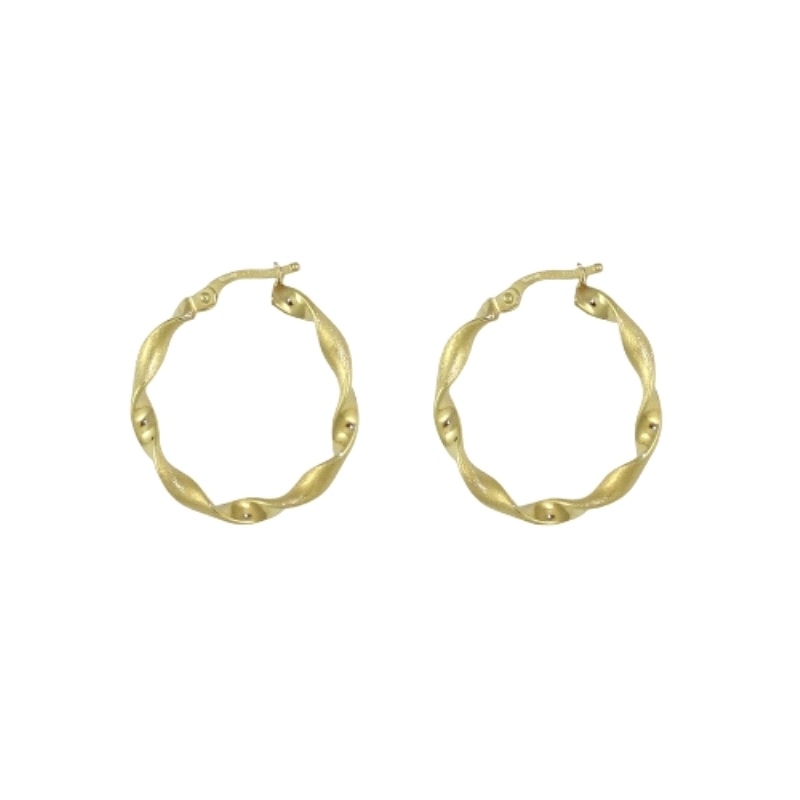 <STRONG>Pendientes aro oro 9k 15 mm rizados</STRONG>. Estos bonitos <STRONG>aros</STRONG> son <STRONG>rizados</STRONG> con una p