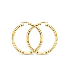 <STRONG>Pendientes aro oro 9k 14 mm tubo</STRONG>. <STRONG>Aros</STRONG> de<STRONG> tubo</STRONG> con un diámetro de <STRONG>14 