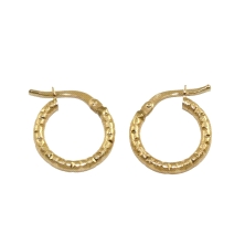 <STRONG>Pendientes aro oro 9k&nbsp;20 mm tubo tallado</STRONG>. Aros con forma de tubo tallados. Tiene un diámetro de&nbsp;<STRO