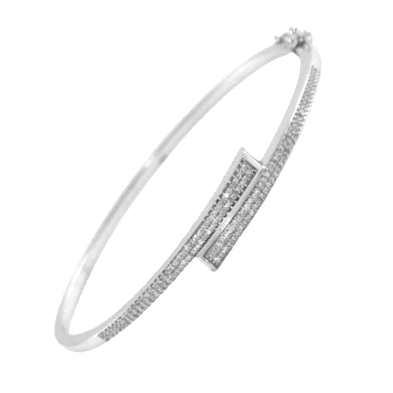 Pulsera mujer <STRONG>Fabricada en oro de 9 kilates</STRONG> <BR>Con forma de aro y cruzado central con circonitas <BR>diametro Pulsera mujer <STRONG>Fabricada en oro de 9 kilates</STRONG> <BR>Con forma de aro y cruzado central con circonitas <BR>diametro