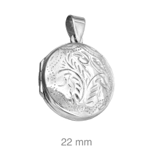<STRONG>Relicario plata 22 mm&nbsp;redondo tallado</STRONG>.&nbsp;<STRONG>Relicario redondo</STRONG> de<STRONG> plata</STRONG>&n