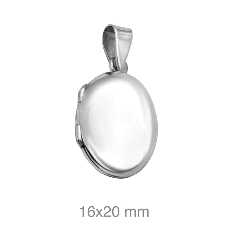 <STRONG>Guardapelo plata&nbsp;20 x&nbsp;16 mm ovalado liso</STRONG>. Precioso guardapelo ovalado fabricado en <STRONG>plata</STR