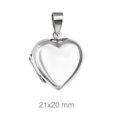 <STRONG>Dige&nbsp;plata&nbsp;21 x 20&nbsp;mm corazón liso</STRONG>.&nbsp;<STRONG>Dije</STRONG> de plata con forma de <STRONG>cor