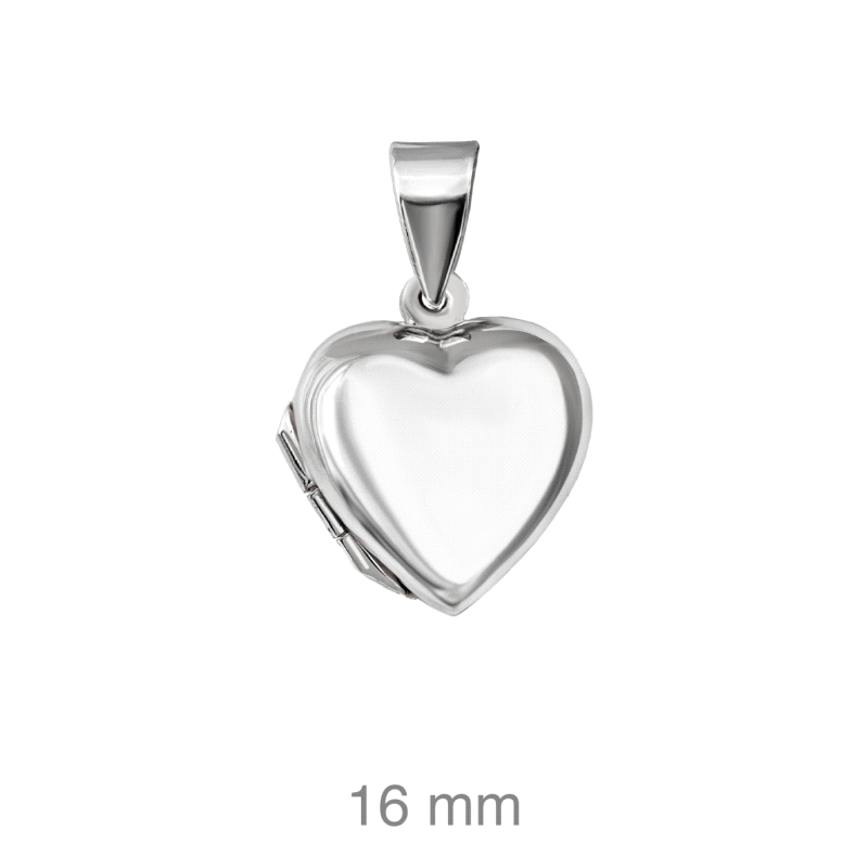 <STRONG>Relicario plata 16 mm corazón liso</STRONG>.&nbsp;<STRONG>Relicario</STRONG> de plata con forma de <STRONG>corazón</STRO