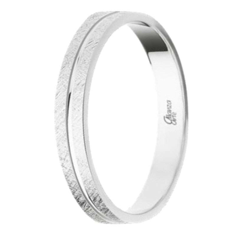 <STRONG>Alianza 9 kilates&nbsp;3mm&nbsp;plana&nbsp;con linea&nbsp;diamantada<BR>Alianza oro 9 kilates</STRONG> 3mm con acabado&n