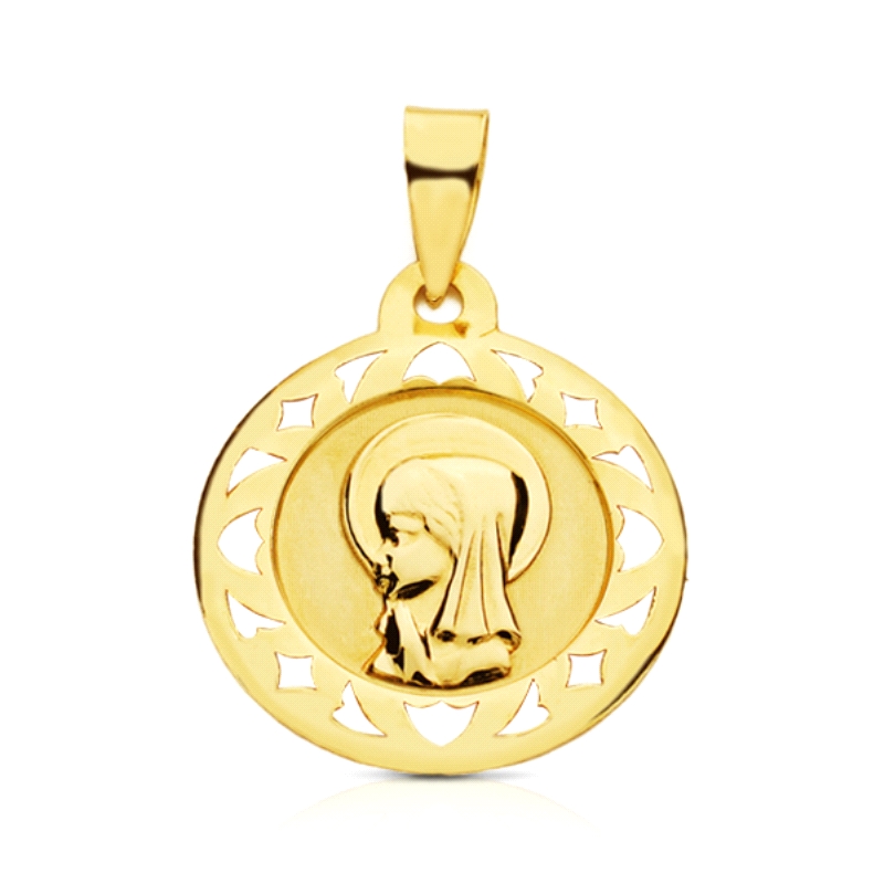 <P><STRONG>Medalla virgen niña 18 mm oro amarillo 18k calada</STRONG>. <STRONG>Medalla</STRONG>&nbsp;virgen niña con&nbsp;un dia