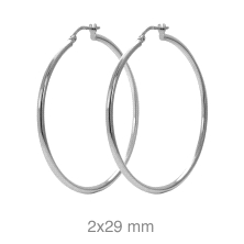 <STRONG>Aro tubo plata&nbsp;29 mm</STRONG>. Pendientes <STRONG>aro</STRONG> con un grueso de 2 mm y un diámetro de&nbsp;<STRONG>