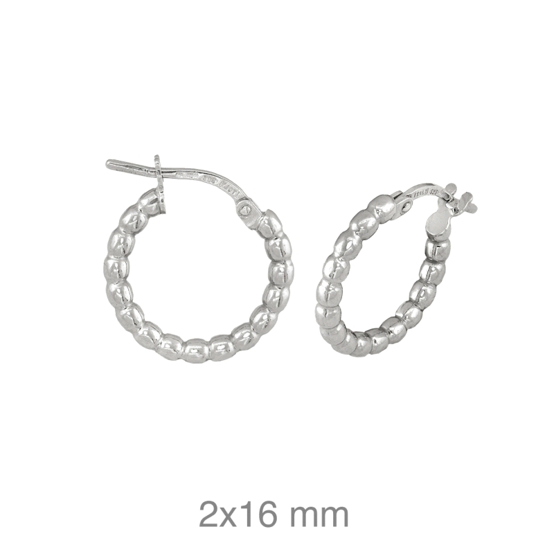 <STRONG>Pendientes aro plata 16 mm bolas</STRONG>. Preciosos <STRONG>aros</STRONG> para<STRONG> mujer</STRONG> fabricados en <ST